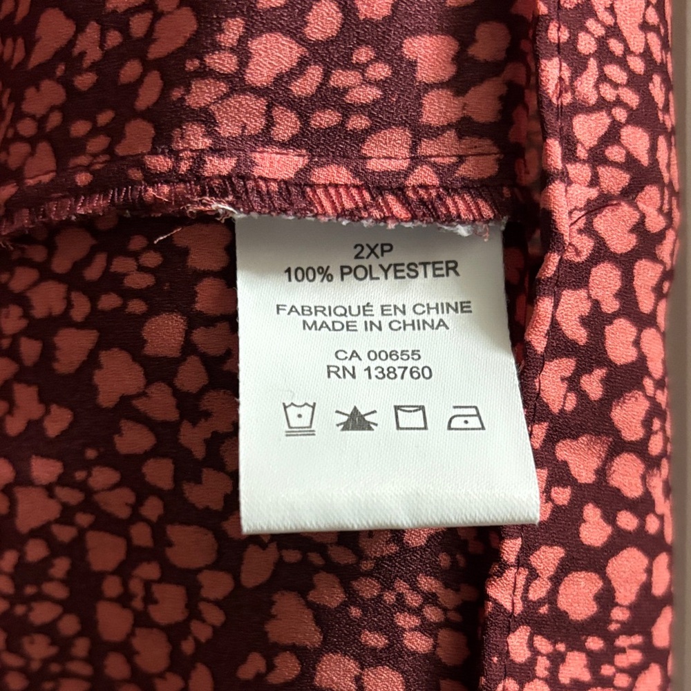 Women's Red Patterned Top - Picture 4 of 4